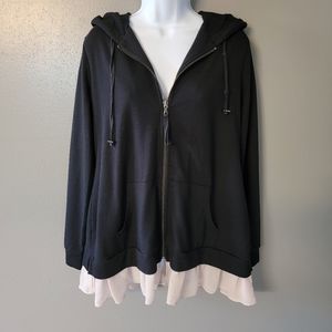 Full zip black hoodie, M